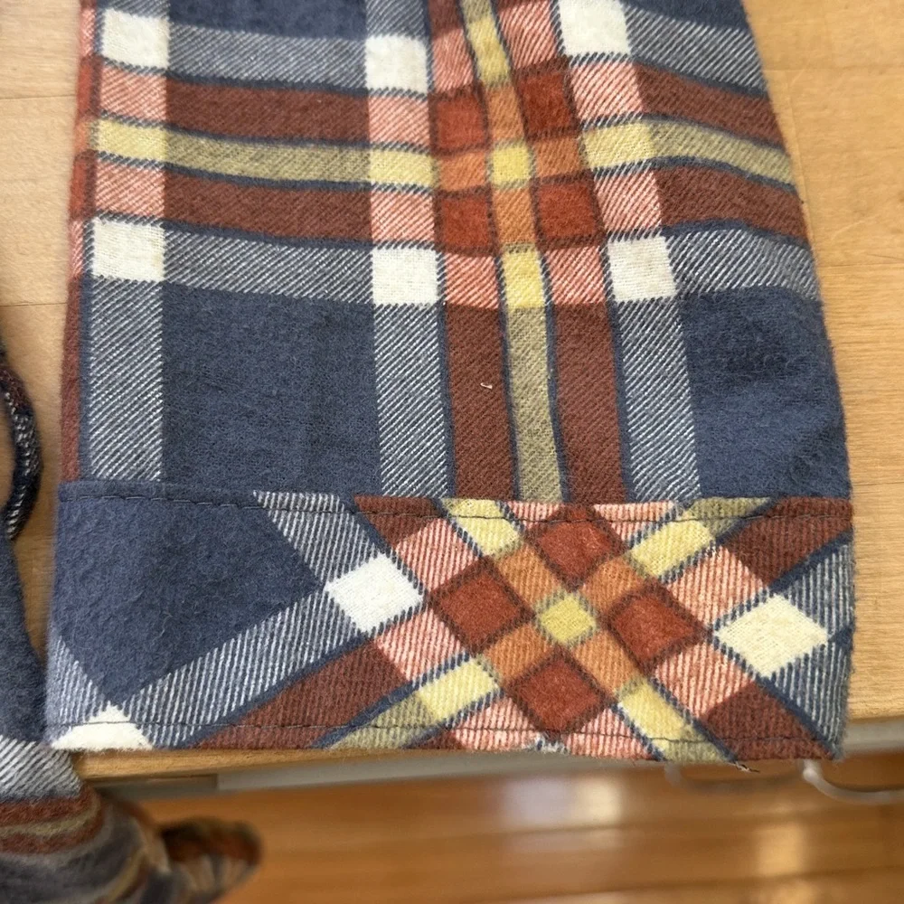 Natural Hadway Vintage Cotton Flannel Robe - Picture 6 of 7